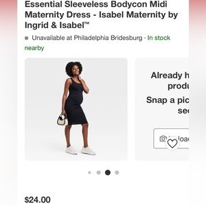 Isabel Bodycon midi maternity dress